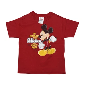 Disney Mickey Mouse Shirt Youth XS Red The Friendliest Friend Ever Have Tee Kids - Picture 1 of 5