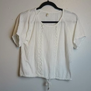 Nomad The Lable Damen Gänseblümchen Bio-Baumwolle Bluse Elfenbein Größe 12 - Bild 1 von 9