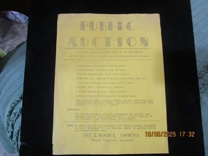 Presidente Eisenhower Subasta Pública Broadside 1960 PROPANGANDA DEMOCRÁTICA Nixon - Imagen 1 de 6