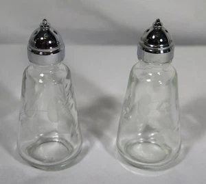 Vintage Princess House Heritage Etched Salt & Pepper Shakers - Picture 1 of 2