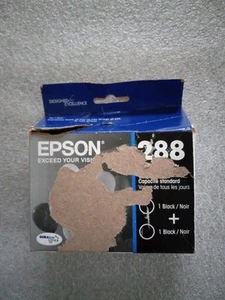 Epson Genuine Black Ink 288 2pk Cartridges T288120-D2 Please See Details - Picture 1 of 13