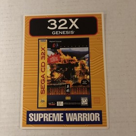 Sega Genesis 32X  Supreme Warrior VIDPRO Card Toys R Us Display Card