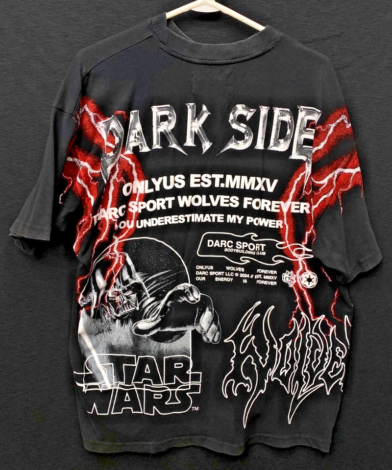 Darc Sport Star Wars The Power of the Dark Side Vader large Oversize Tee b19 - Image 1 of 4