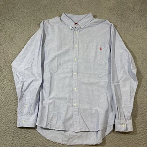 Supreme Hemd Erwachsene XL Hellblau Demin Oxford Baumwolle Langarm Button Down - Bild 1 von 7