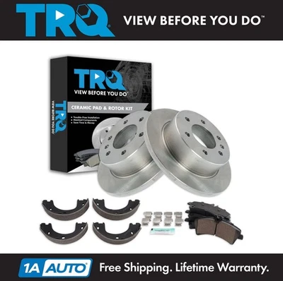 TRQ Rear Brake Pad & Rotor Kit Fits 07-09 Dodge Sprinter 3500 Freightliner - Image 1 of 4