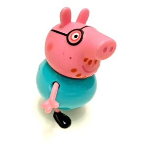 2003 Peppa Pig DADDY PIG 3” Action Figure Figurine Toy - Replacement - Picture 1 of 8