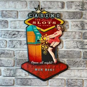 Blechschild Casino Girl  57x36cm - Bild 1 von 3