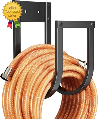 Garden Hose Holder Wall Mount - Metal Water Hose Hanger for Outside Durable Hook - Image 1 of 4