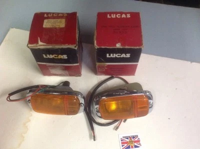 Marcador frontal/lâmpadas de giro Austin America Morris NOS Lucas L694 (par) 1968-1969 - Imagem 1 de 4