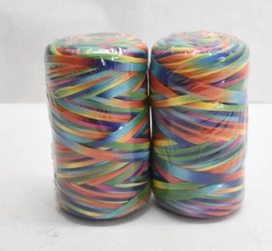 T Shirt Yarn 160 Yards Knitting Fabric Crochet Hobby Lot Of 2 Multi Colored - Picture 1 of 4