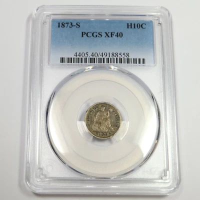 1873 S PCGS XF40 - Silver Seated Half Dime H10C #49936A - Image 1 of 2