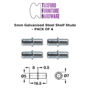 * Tachuelas de soporte de estante de acero galvanizado de 5 mm elige el tamaño del paquete * - Imagen 1 de 5