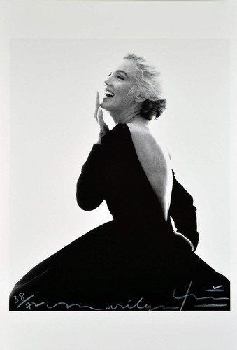 Bert Stern The Last Sitting Marilyn laughing in black Dior dress 1962 Phot