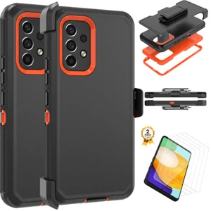 For Samsung Galaxy A53 5G Case Phone+Tempered Glass+Belt Clip Fits Otterbox - Picture 1 of 29