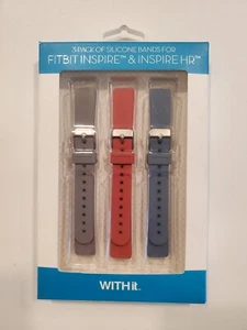 Pack de 3 bandes silicone WITHit pour Fitbit Inspire & Inspire HR - Photo 1 sur 2