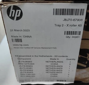 Kit de 2 x rouleaux plateau HP J8J70-67906 - Photo 1/4