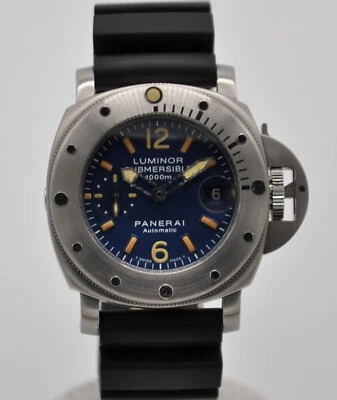 Panerai Luminor Sumergible 1000m La Bomba Acero Azul 44mm PAM00087 Caucho Automático Foto 1 de 4