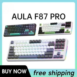 Mechanical Keyboard 3 Mode 2.4G/USB/Bluetooth Wireless Keyboard 87 Key Hotswap - Picture 1 of 28
