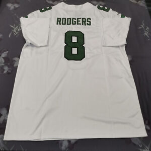 Aaron Rodgers #8 New York Jets Vapor White Stitched Jersey.