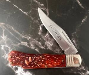 Vtg 1960s Valor Flintlock Seki Japan Yasuo Imai Folding Lockback 4.87" Knife - Picture 1 of 7