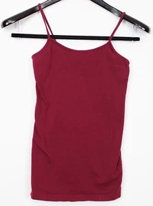 NO BOUNDARIES Size S 3 - 5 Women's Top Sleeveless Tank Spaghetti Strap Burgundy - Picture 1 of 4