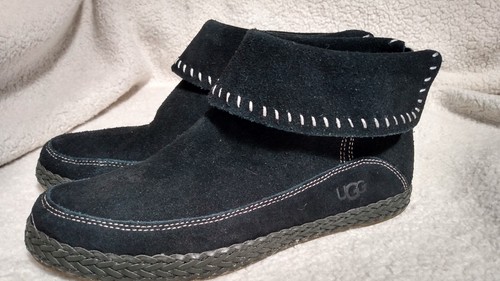 Stivaletti UGG Mocassino Donna Stivaletti Taglia 7 Varney Ardesia Scamoscio #1104653 Nero