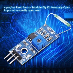 4 Pcs/set Reed Sensor Magnetic Switch Module Diy Kit Normally Open - Picture 1 of 7