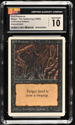 EVIL PRESENCE Unlimited U CGC 10 MTG [Nostalgium] - Image 1 of 2
