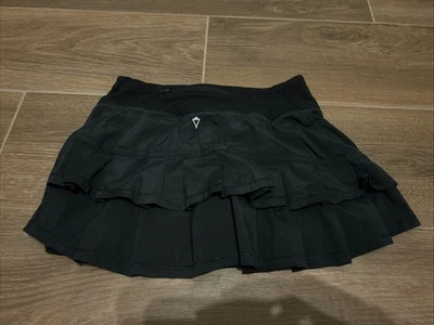 Ivivva by Lululemon Pace Falda Plisada con Volantes Negra Pantalones Cortos Forrados Niñas 14 Foto 1 de 2