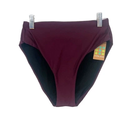 Parte inferior de bikini Title Nine 9 Streamline cintura alta vino pequeño NUEVO NUEVO CON ETIQUETAS  Foto 1 de 4