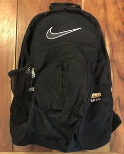 Nike Big Swoosh Logo Backpack Book Bag Black - Picture 1 of 9