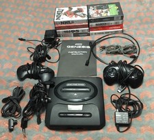 Sega Genesis Original Console Bundle Controllers 8 Games Madden Cables
