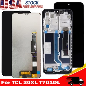 LCD Display Touch Screen Digitizer ± Frame For TCL 30XL / TCL 30 XL T701DL T671G - Zdjęcie 1 z 13