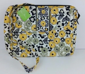 Vera Bradley Tablet Hipster Crossbody gelb Blumen Handtasche in Go Wild #12695-135 - Bild 1 von 8