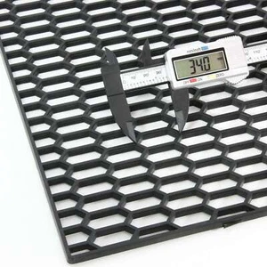 GRANDE GRILLE DE COURSE TUNING RACING 40 X 120 CM NOIR ABS plastique nid d'abeilles - Photo 1/3