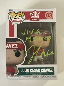JULIO CESAR CHAVEZ SIGNED FUNKO POP MEXICO HALL OF FAME VIVA MEXICO JSA WITNESS - Picture 1 of 6
