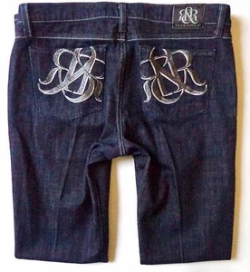 Rock & Republic Kasandra Jeans Dark Blue Denim Womens Size 32 - Picture 1 of 9