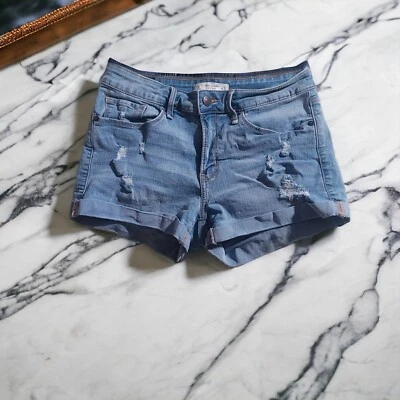 Abercrombie & Fitch Distressed Jeans Shorts Size 4 Waist 27 - Image 1 of 4