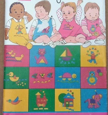 Butterick 3557 Coloform 1985 UnCut Infant Jumper Overall Panties & Transfer 1 Sz - Image 1 of 4