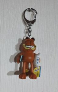 ⭐⭐⭐ Porte Clés Figurine Plastoy - Chat Garfield avec Son livre Et Son Oreiller! 