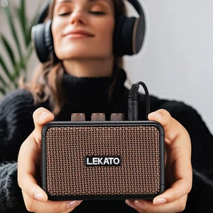 LEKATO Mini Electric Guitar Amplifier 5W Dual Speakers Practice Guitar Amp - Picture 1 of 11