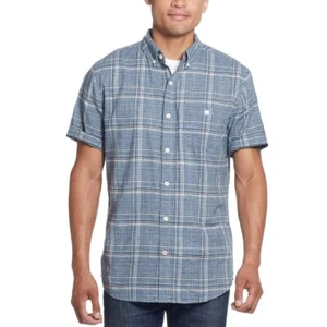Weatherproof Vintage Men’s Short Sleeve Woven Shirt Dark Blue Size XXL - Picture 1 of 5