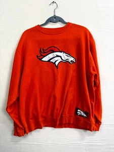 Felpa Denver Broncos football americano uomo arancione manica lunga girocollo - Foto 1 di 8