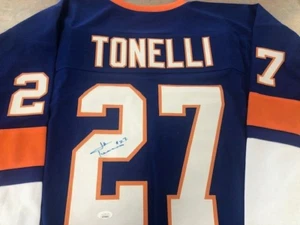 Camiseta deportiva firmada personalizada de John Tonelli autenticación JSA #WIT858304 - Imagen 1 de 5