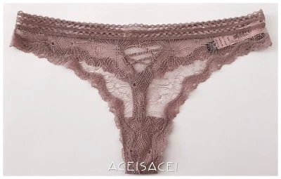 $16.50---NUEVO CON ETIQUETAS* Victoria's Secret Tanga Tanga Muy Sexy --- BEIGE --- M/M Foto 1 de 4