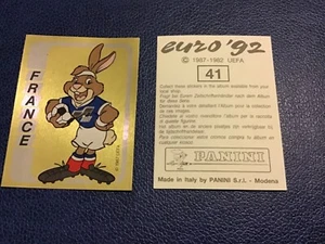 PANINI EURO 92 SVEZIA 🇸🇪 ⚽️ N 41 BERNI MASCOTTE FRANCIA 🇫🇷NUOVA CON RETRO - Picture 1 of 1
