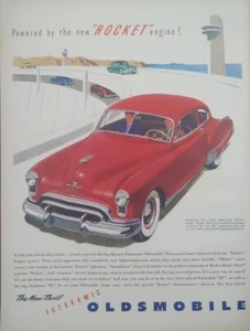 1949 vintage rojo 2 puertas impresión de automóvil anuncio de posguerra segunda - Imagen 1 de 1
