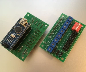 1 Nano V3 board + Nano Shield Pots, Switches, Servo connectors + 10 P/N Cables - Picture 1 of 12