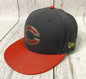 Chicago Bears NFL GSH New Era 59FIFTY Gray Orange 7 1/4 Fitted Hat Cap Excellent - Picture 1 of 12