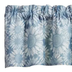 Blumen Fenster Volant blau weiß 60" x 14" - Bild 1 von 3